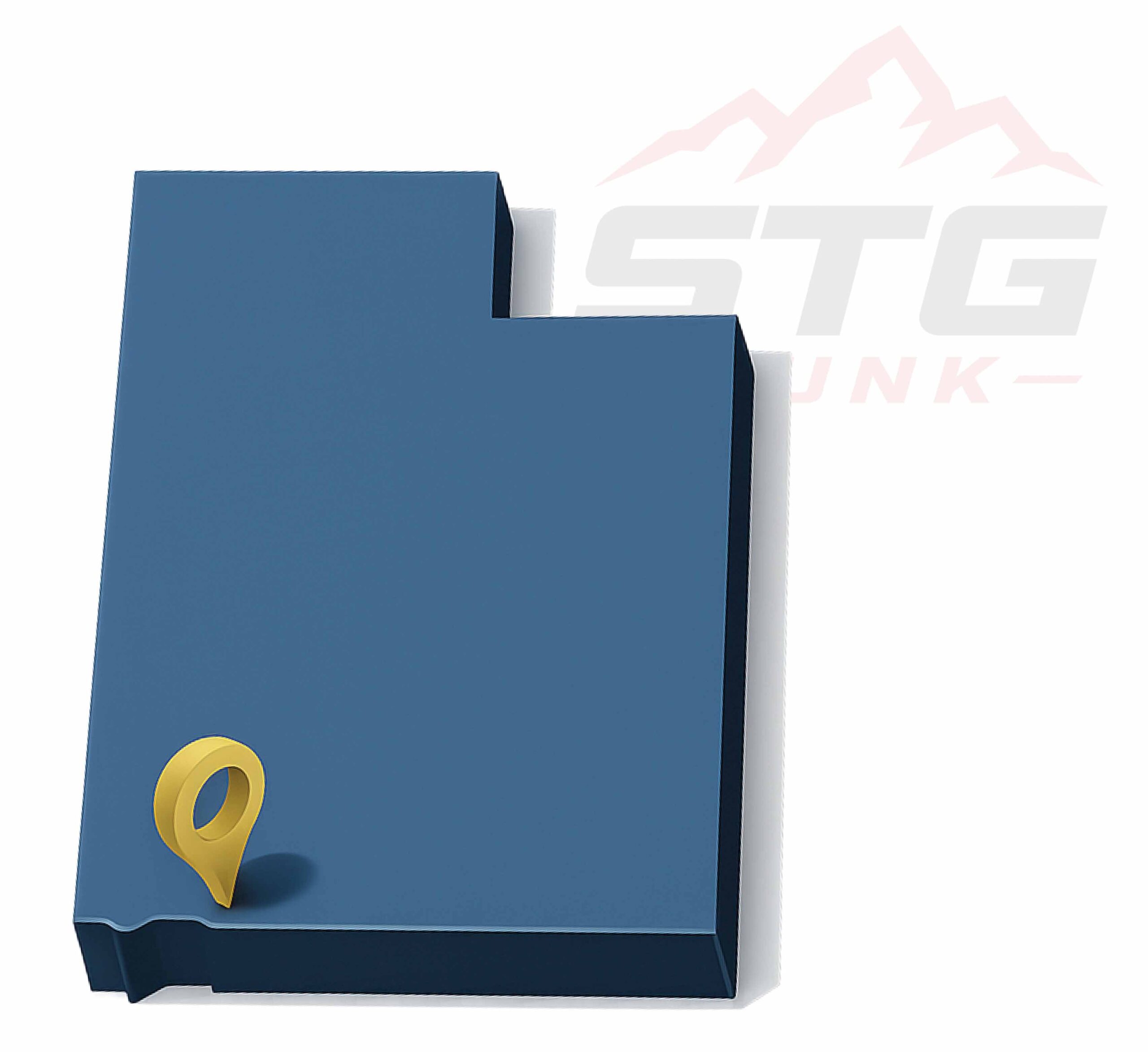 Graphic map of Utah highlighting the St. George service area perimeter