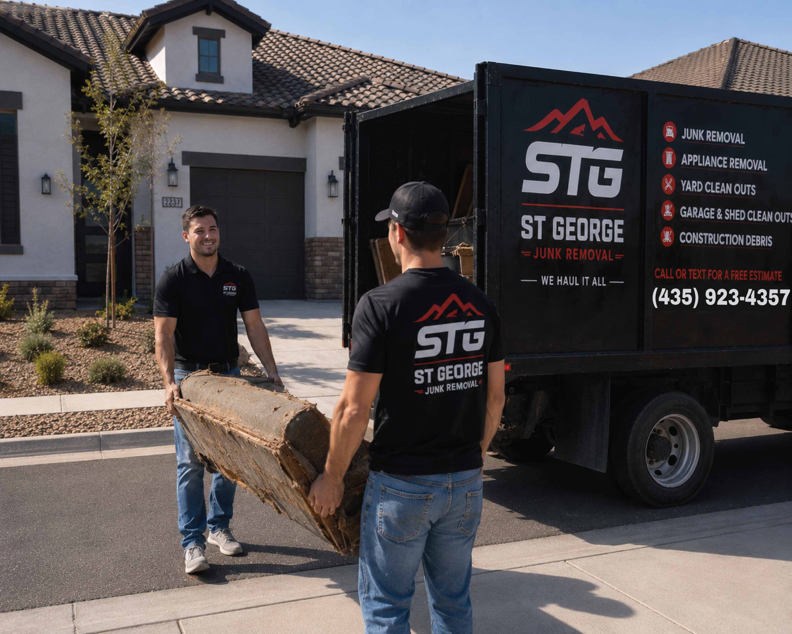 St. George junk removal work and truck