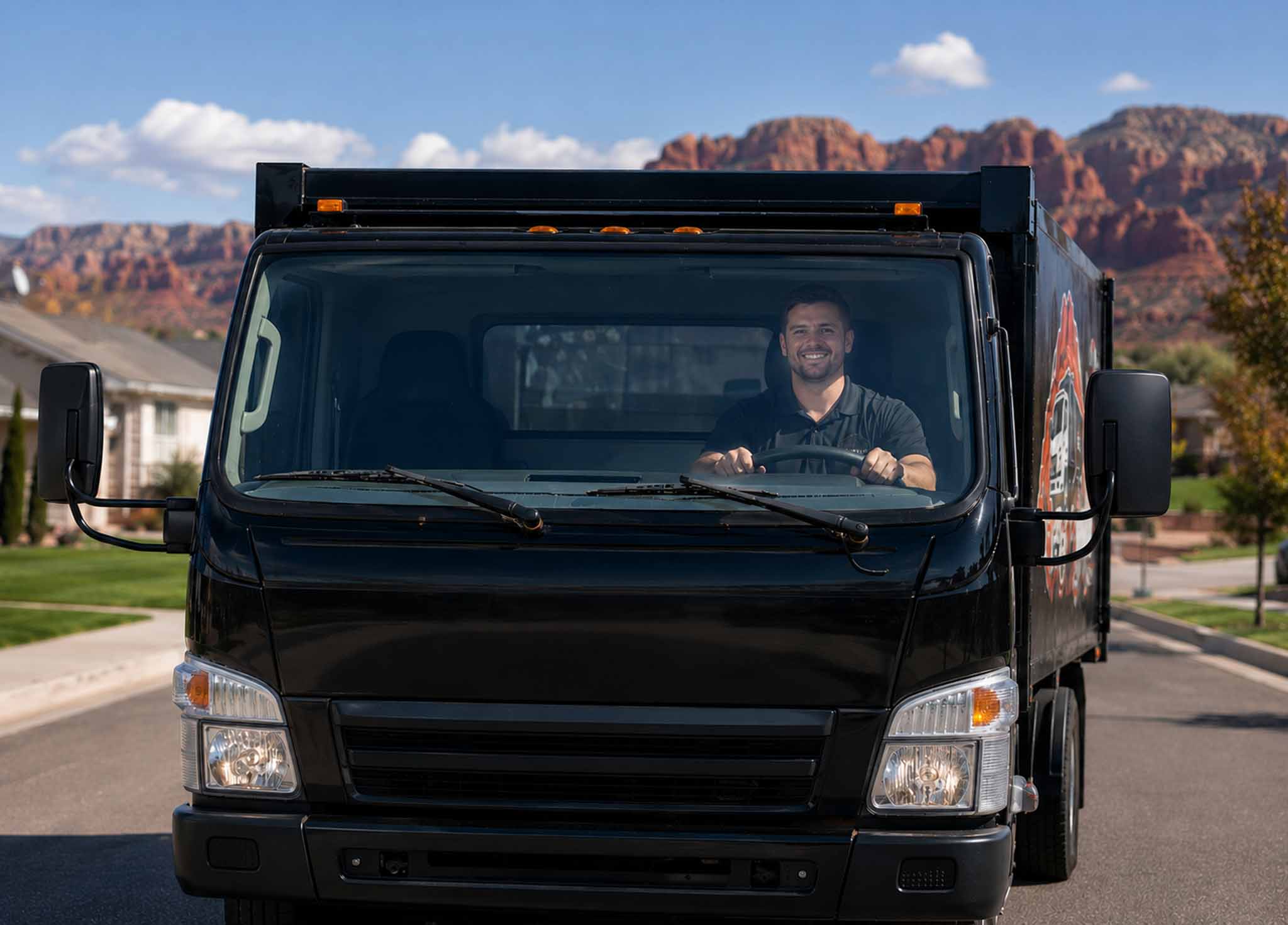 Eco-friendly junk removal and recycling services truck in St. George, Utah.